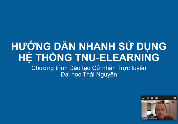 Nhập học Online chương trình Học trực tuyến Đại học Thái Nguyên khóa AUM0120HN
